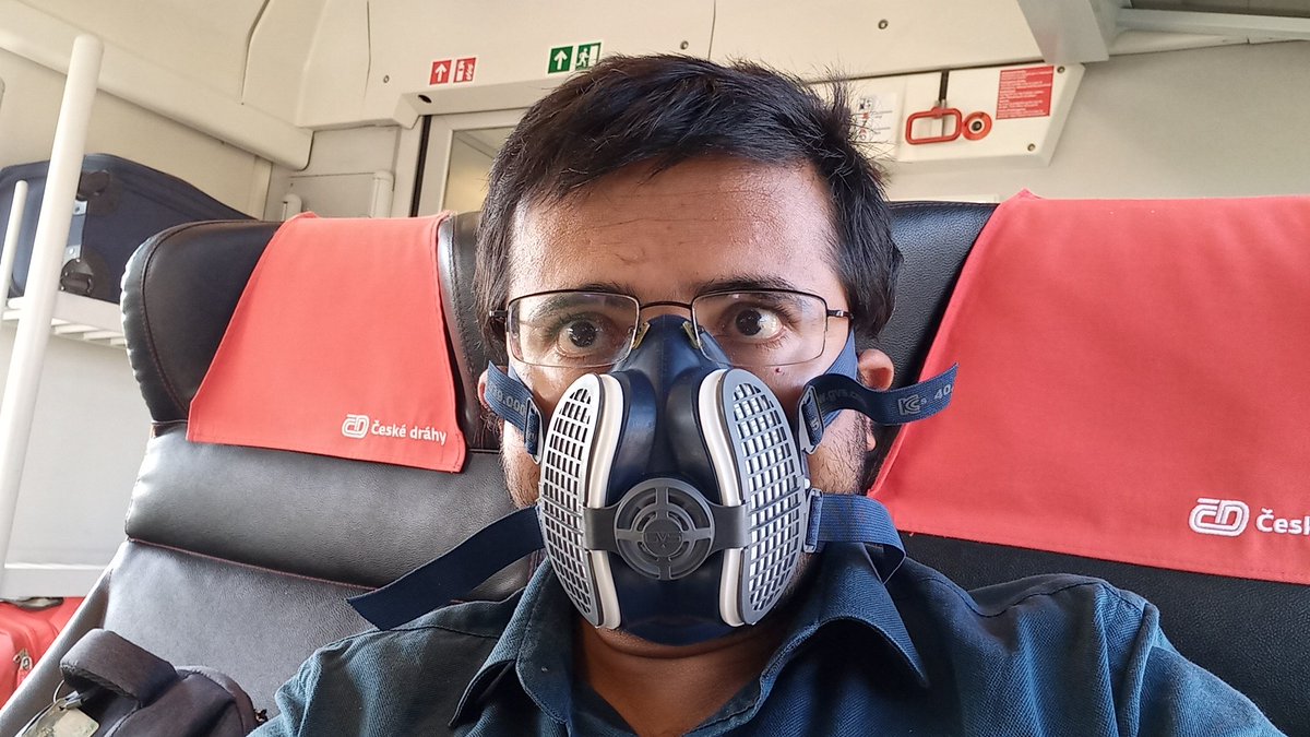 Prof. Amit Mishra on Twitter: P3 #mask. why gas mask? 1- In Europe many mask in public transport! 2- through #aerosols. =&gt; use an aerosol mask. 3- For