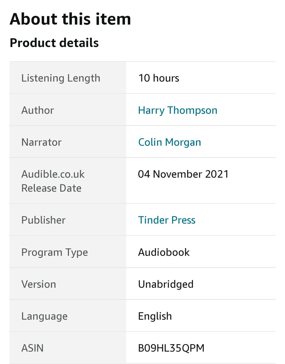 NewsColinMorgan's tweet photo. #ColinMorgan will be narrating the upcoming audiobook #ThisThingofDarkness written by #HarryThompson.
Release date on @audibleuk is 4 November 2021 & is available for pre-order.
NOTE! This title is currently region locked & is NOT available on @audible_com in the US! https://t.co/UaQyIPrzfz