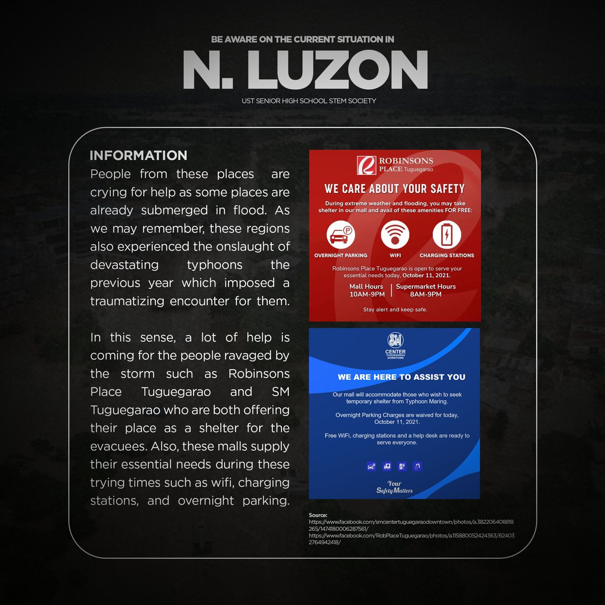 ustshsstemsoc's tweet photo. #NorteNeedsHelp
#NorthLuzonNeedsHelp
#CagayanNeedsHelp
#IlocosNeedsHelp
#LaUnionNeedsHelp
#BenguetNeedsHelp
#DownstreamNeedsHelp
#RescuePH
#MaringPH https://t.co/VSWbyEp3hr