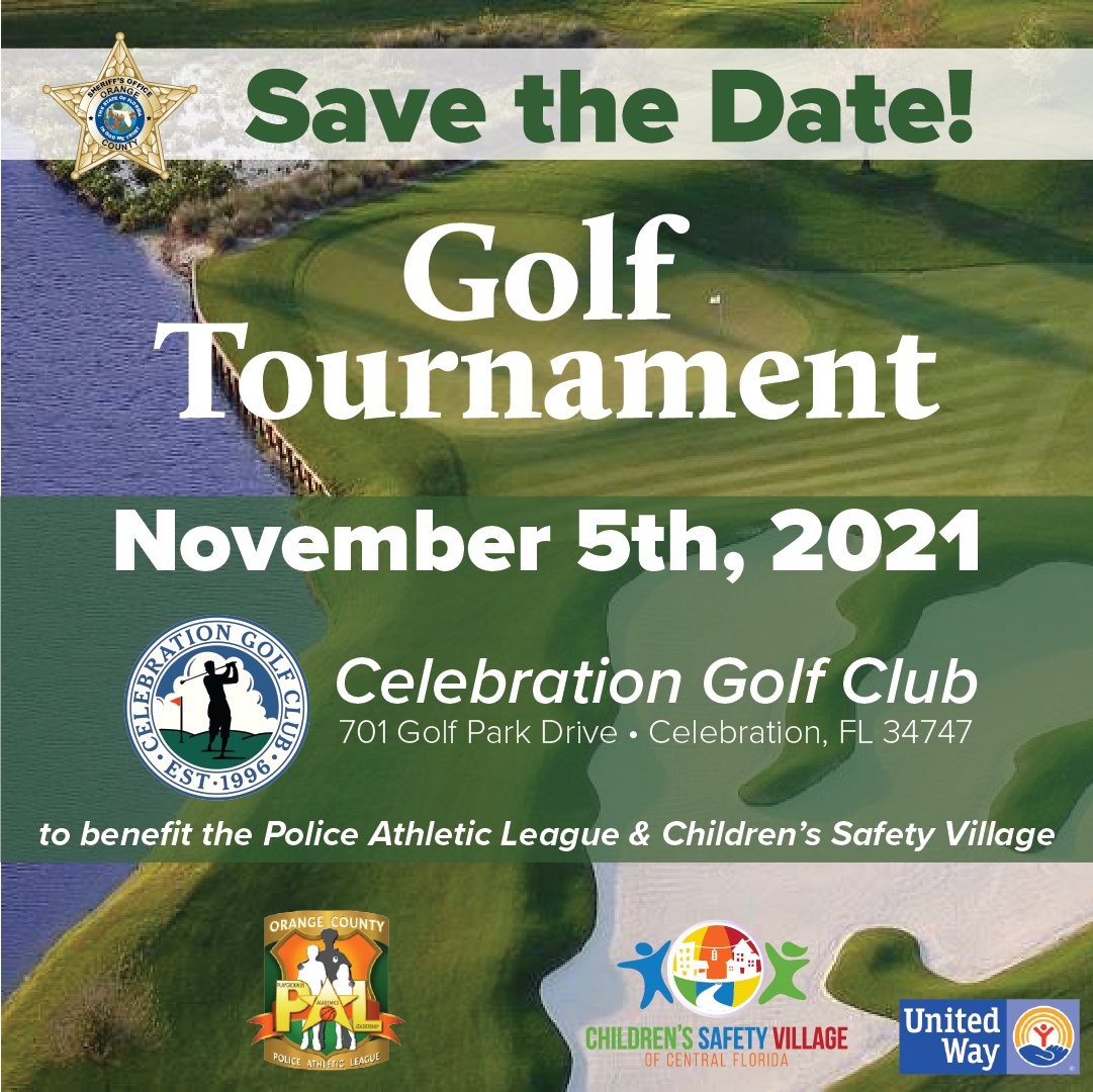 OrangeCoSheriff's tweet image. Hit the links for a good cause! Registration is now open for the OCSO Golf Tournament on Nov. 5, benefitting our Police Athletic League (PAL) and @CSVcentralFL. For more information or a registration packet, email OCSOCommunityRelations@ocfl.net