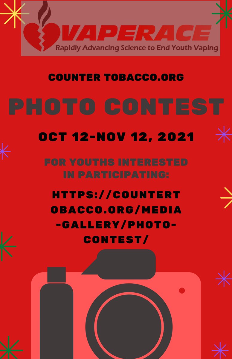 Vaperace_yac's tweet photo. Photo Contest!. Youths interested in participating may click on the link:
https://t.co/jc3y7E57Qm
#EndVaping #vaperace #AHA https://t.co/oxGODqVPRK