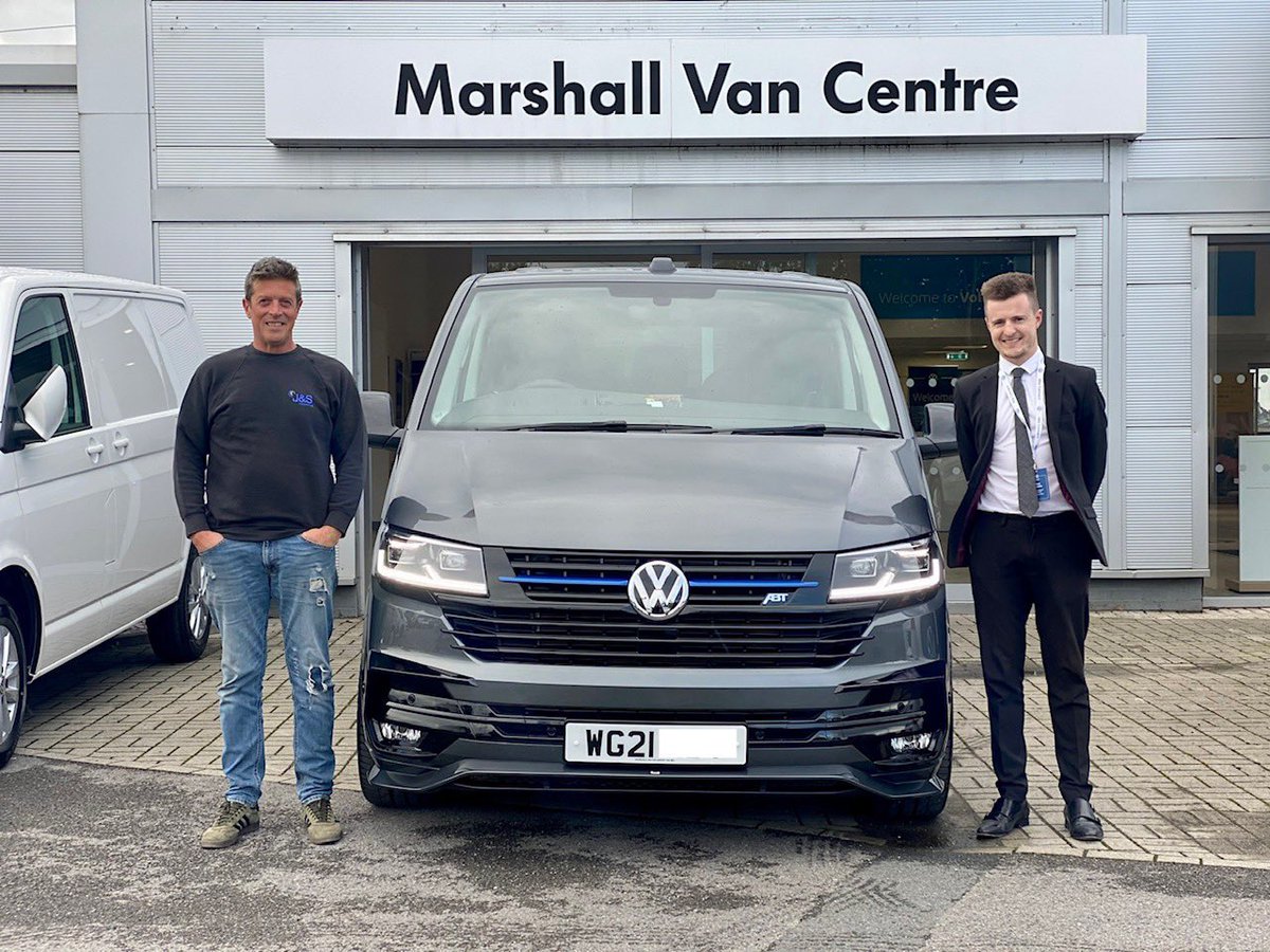 MMGVWCommercial's tweet photo. #NewVanDay Mr Jason Stipling, owner of CSJ Enterprises, collecting his stunning ABT Transporter Kombi from Sales Executive Matt Quigley at Marshall #Volkswagen Van Centre #Bridgwater. 

Thank you for choosing Marshall. #marshallmoments https://t.co/3yrl1vD7W5