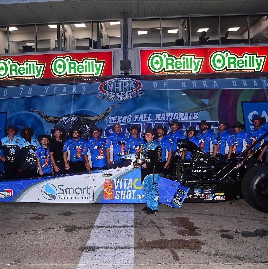 @thejustinashley Congratulations on your win at @texasmotorplex #FallNats #nhra #topfuel #dartonsleeves #dartonarmy #winwiththebest