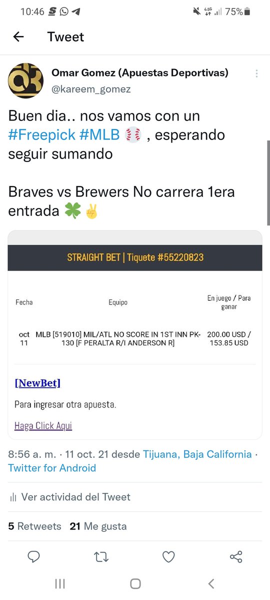 kareem_gomez's tweet photo. Cobrado de nuevo señores.. ✅
Otra para la tarde? 50RT🔄 https://t.co/EnPWVUWsoq