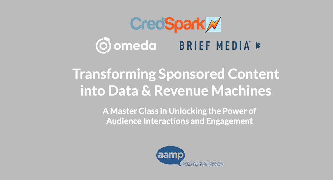 Only 2 days left to register for this live webinar on using audience interactions to drive big gains in sponsored #content revenue. Register here: buff.ly/3FAi2lw

#media #publishing #advertising