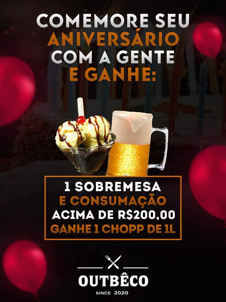 OutbecoN's tweet photo. 🎊Ei, vc aniversariante do Mês de Outubro. 🎊

Venha comemorar o seu dia tão especial com a família Outbêco. 🥳🥳

      ESTAREMOS HOJE VÉSPERA DE FERIADO
    COM MÚSICA AO VIVO Á PARTIR DAS 18:00

Promoção exclusiva para você. 🎁 https://t.co/tLZs29OuaW