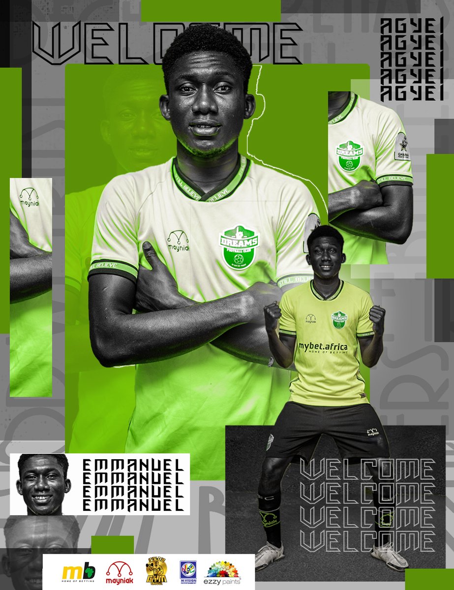 DreamsFootballC's tweet photo. 📋 | SIGNED &amp; SEALED 

@DreamsFootballC have signed young talent 𝙀𝙢𝙢𝙖𝙣𝙪𝙚𝙡 𝘼𝙙𝙟𝙚𝙞 from Eastern Region side Shalom FC on a 4️⃣-year deal. Adjei will be a believer from now till 2025.   

#IGWT | #StillBelieve https://t.co/6DFvGbEZ4p