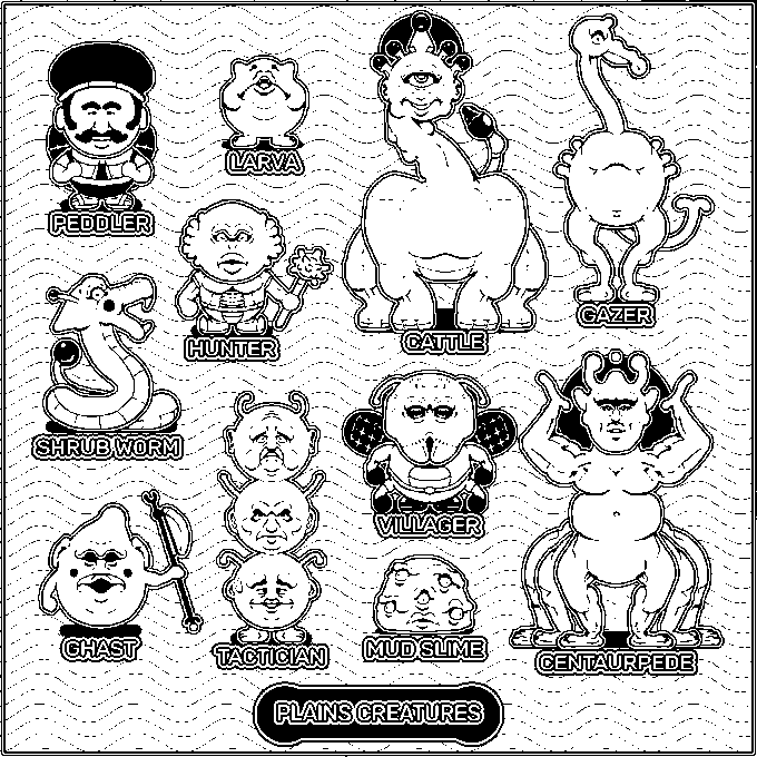 I won't commit to an Inktober, but this is 11 grassland dwelling creatures on today, the 11th 🤔 