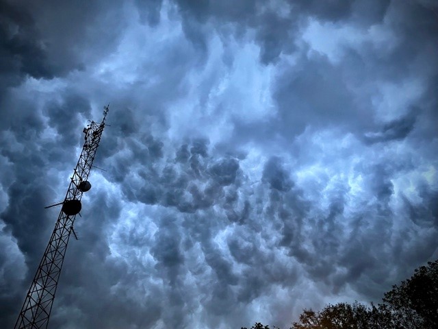 There was incredible display of ominous clouds as I left the station Friday night. It looked like something out of a doomsday movie!
