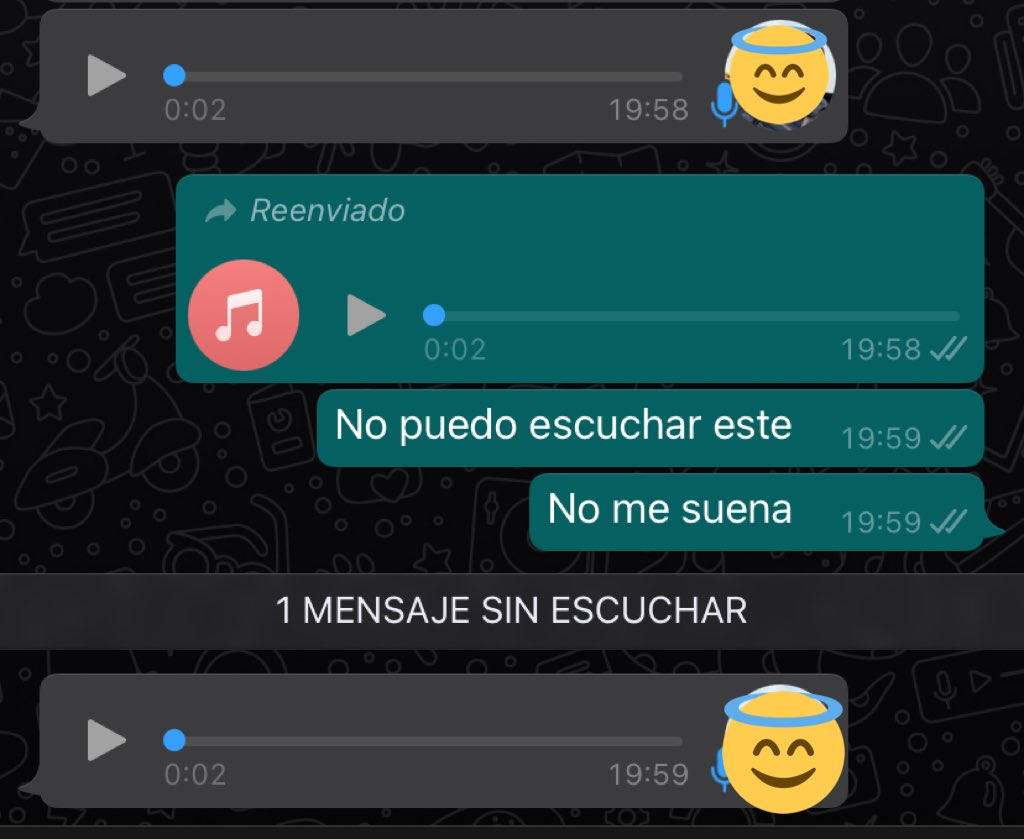 Reenvíe un mensaje por error a la misma persona que me lo envió y así esquivé el balón