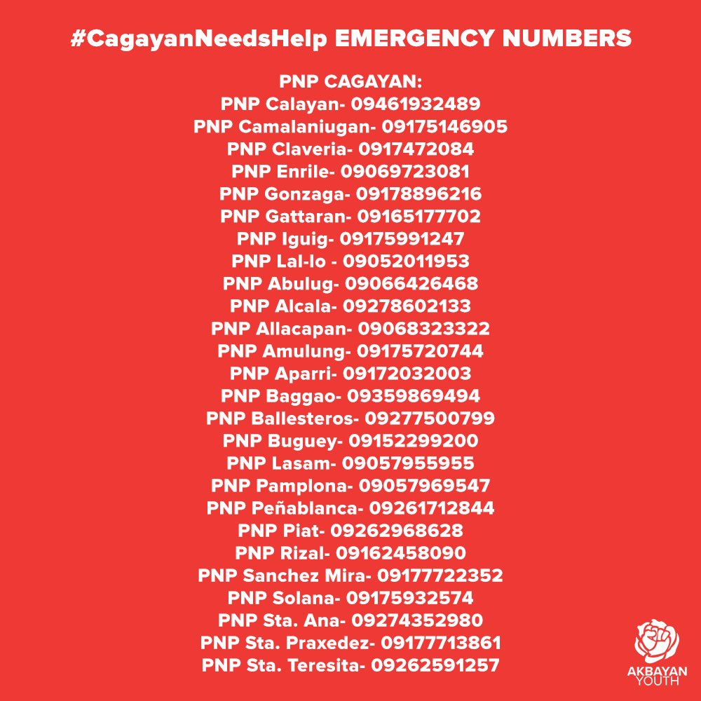 raymond_naguit's tweet image. One of our members compiled emergency numbers for #NorthernLuzonNeedsHelp. 

Baka makatulong po 🙏 

 #RescuePH #MaringPH #CagayanNeedsHelp