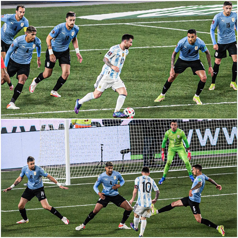 The only way to defend against Messi 👀