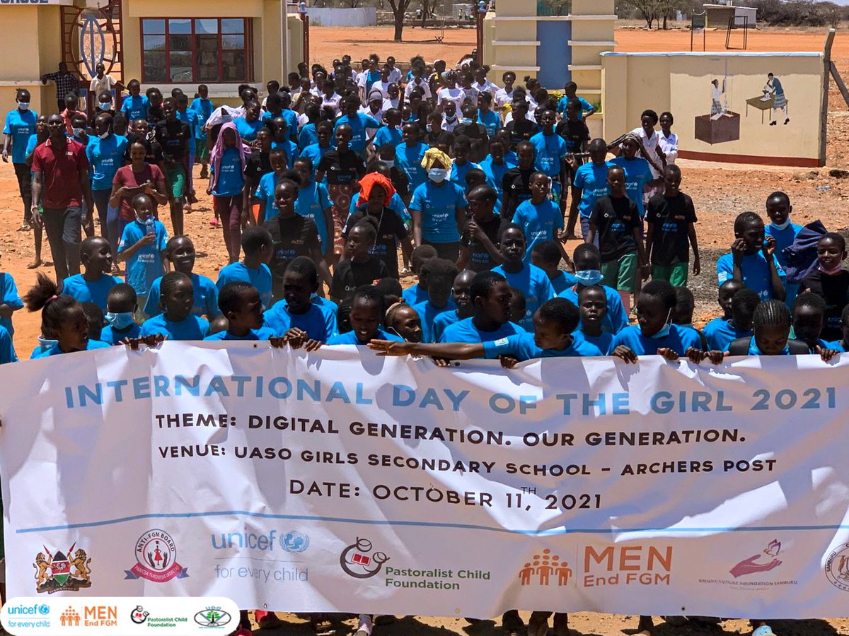 samuelleadismo's tweet photo. Today, we are in Uaso Girls Secondary School-Samburu to commemorate the International Day of the Girl Child 2021.      
 Themed: Digital Generation, Our Generation!
Every girl voice can change the world.
#UNICEF 
#AntiFGMBoard 
#PCF 
#MenEndFGM https://t.co/YUsWBWrdX1