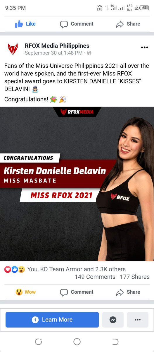 hello Universe 💋👑
Tangkilikin natin ang RFOX page sa Facebook.. Let's show them na worth it ang pagpili nila kay Kisses na 1st Ever Miss RFOX Philippines 👑 Konti palang mga likes ng page nila.