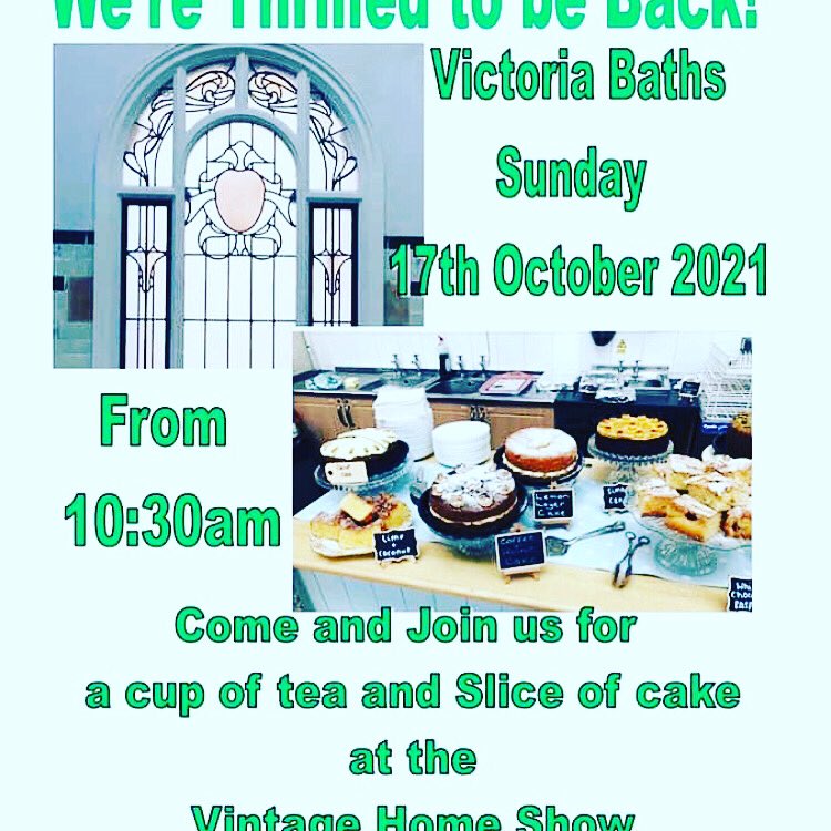 We’re so excited to announce we’re finally back hosting the Tea Room on Sunday

See you all on Sunday!!#victoriabathsmanchester #vintagehomeshowmanchester #vintageafternoonteas