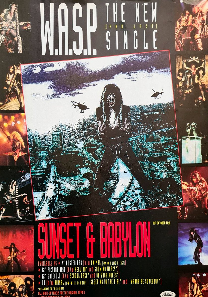 WaspFanClub's tweet photo. ( HAPPY 28th ANNIVERSARY )

W.A.S.P.  -  SUNSET AND BABYLON 

single released 11th October, 1993.

#HappyAnniversary #wasp #SunsetAndBabylon 
#BlackieLawless @WASPOfficial https://t.co/Pe84k5ydEs