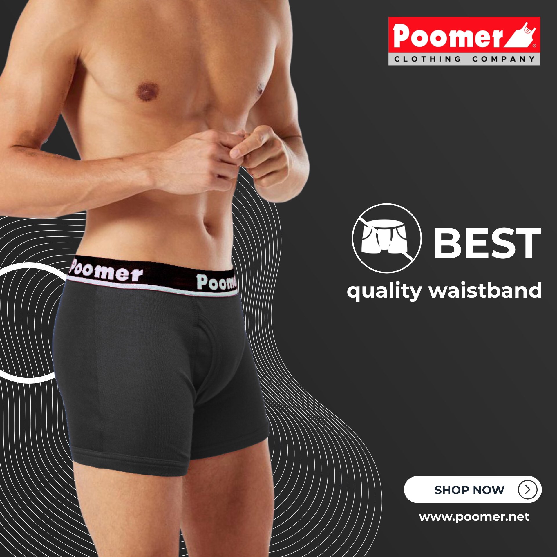 Poomer on X: Poomer Club man Trunk is designed for a perfect fitting and  comfort. Stylish trunk made from fine 100% shrink cotton fabric that fits  perfectly. Shop Now at  #Poomer #