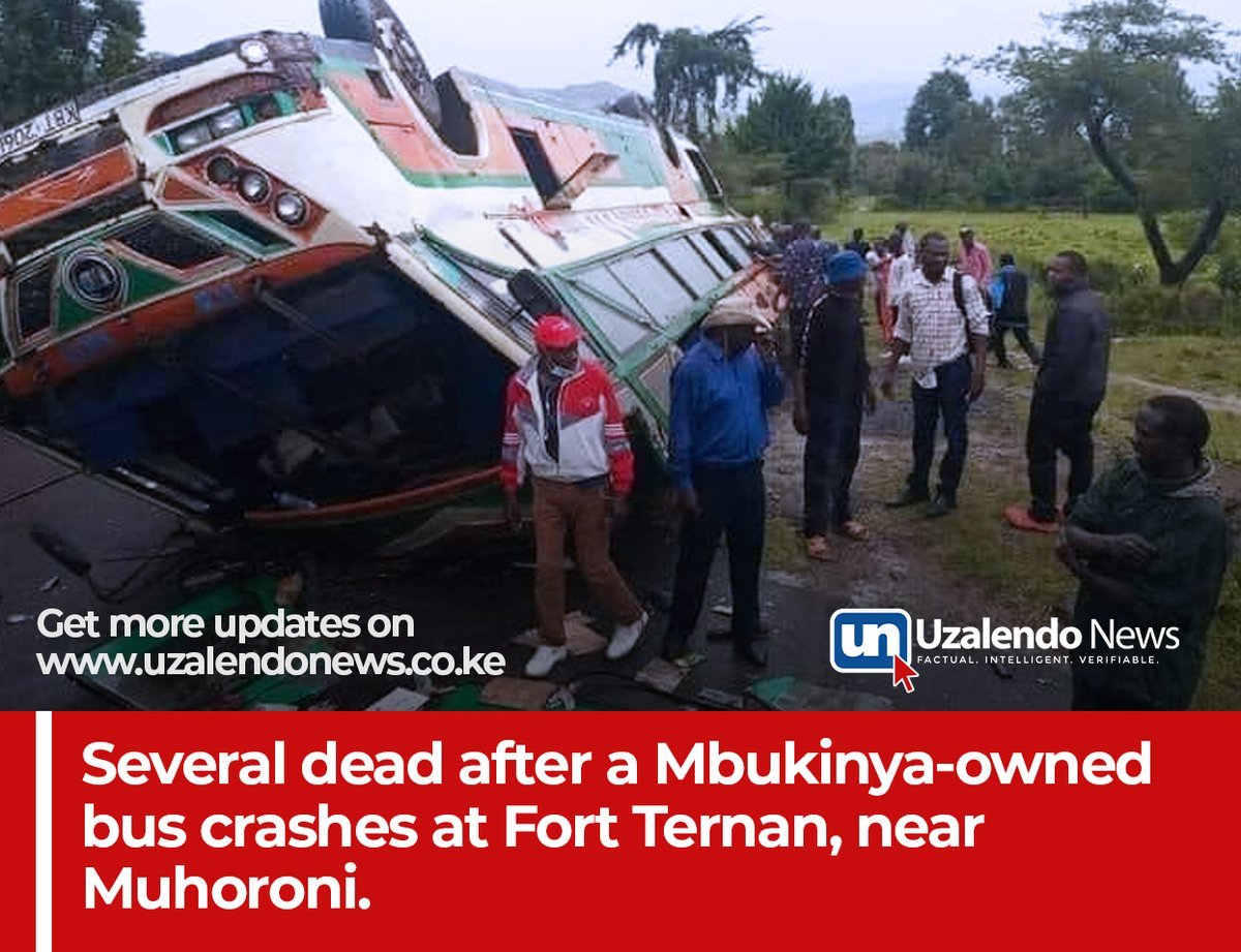 UzalendoNews_KE's tweet photo. Several feared dead after a Mbukinya bus accident at Fort Tenan https://t.co/sT4WtO6VWP 
.
.
.
#KPLCFraud | HNIB | Mungiki | Bishop | Raila https://t.co/ATMHUnoRVm