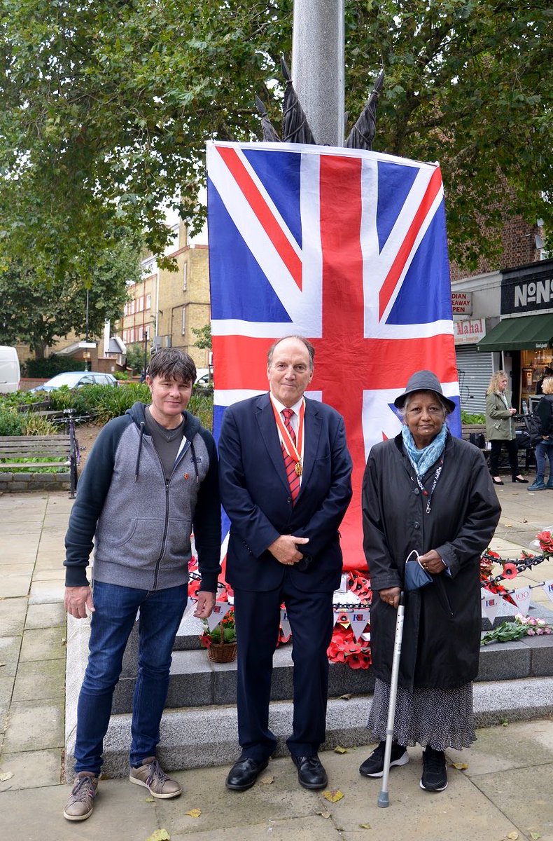 West Lane cenotaph centenary with Simon and Eliza.