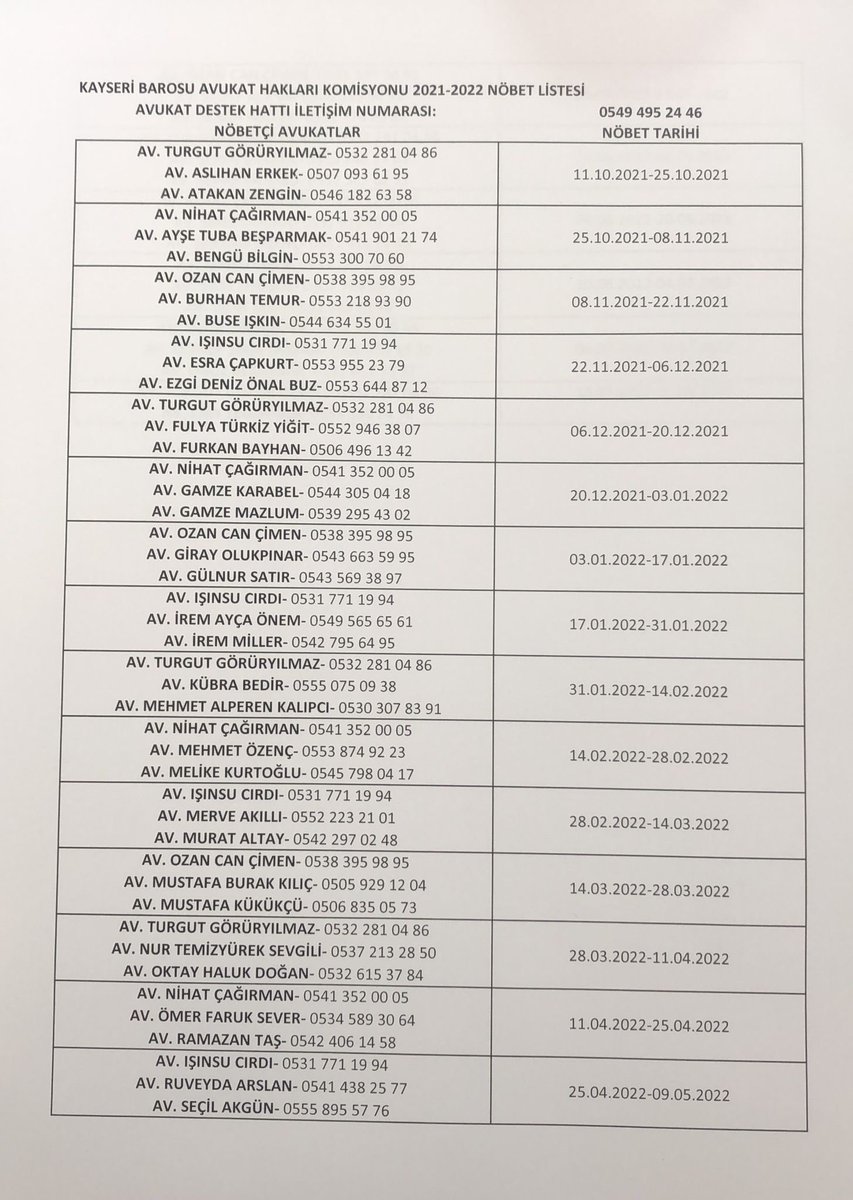 kayseri barosu avukat haklari komisyonu kayseribaroahk twitter