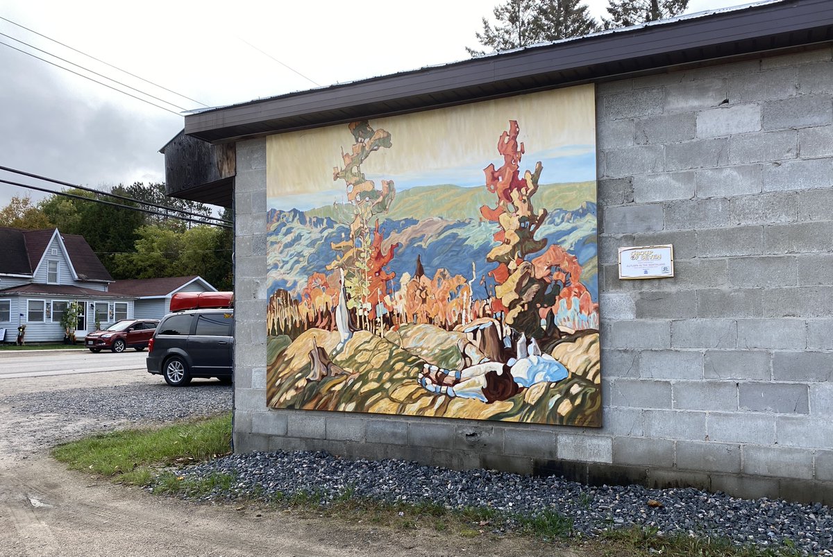 CoryTrepanier's tweet photo. Hit the road yesterday to take in some fall colours &amp; the #GroupofSeven Outdoor Gallery! Dozens of large murals spread across a handful of communities around Lake of Bays. Art &amp; fall colours = great combo!
https://t.co/tTY8ah1EA7. Can you name the artists and the paintings?
#art https://t.co/EjLnJVQP3v