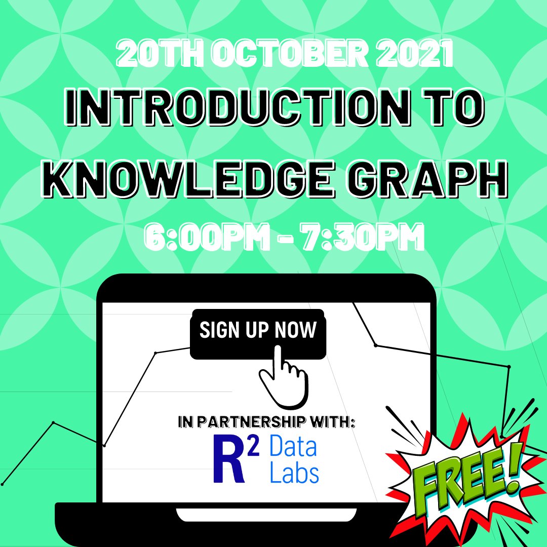 We've partnered up with the team at R2 Data Labs to bring to you a FREE MOOC that will introduce the wonders of knowledge graph! 📈

 Learn more and sign up below!👇
ow.ly/sMBm50GpnXl

#codefirstgirls #womenintech #careersintech #transform #upskill
