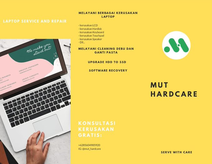 KediriFess's tweet photo. -nda laptop kalian lagi ga nyaman dipakai? Speaker nya udah mulai sember? atau malah laptop kalian demam pas digunakan :(( . Kalian bisa hubungi cp yang tertera atau dm aku 
@mutiacangtip
 untuk konsultasi beragam problema laptop kalian. Konsultasi gratis dan kalian bisa (cont) https://t.co/0vrLXssggB