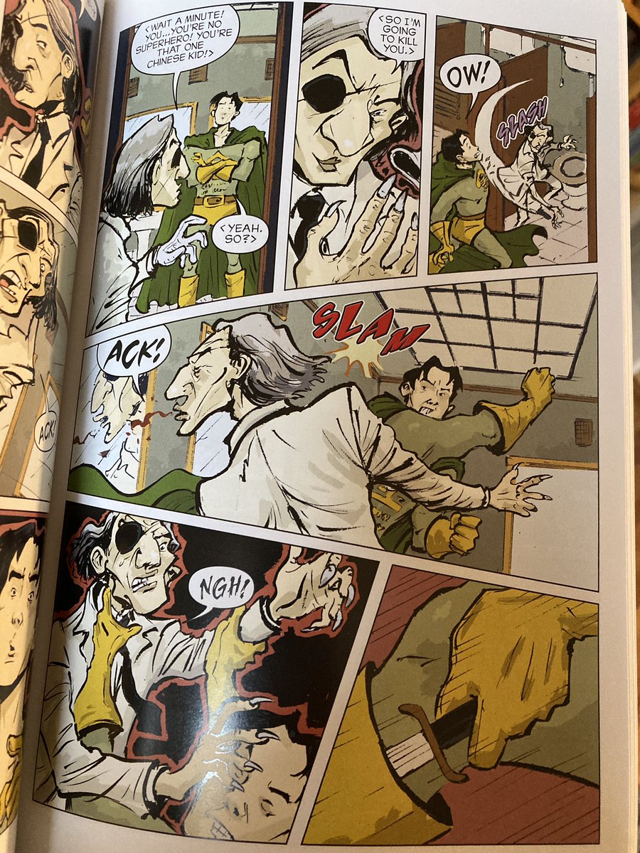 lipka679's tweet photo. Daily Comic Recommendation: The Shadow Hero by @geneluenyang and @sonnyliew from #firstsecondbooks. Pulpy superhero tale from a different time. Sweet tale of family, heritage, duty, heroism and the Green Turtle. https://t.co/tOLO3VxjFO