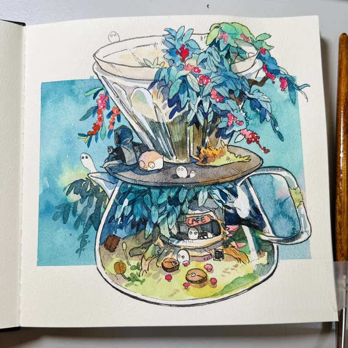 #Inktober day11 ☕️ 