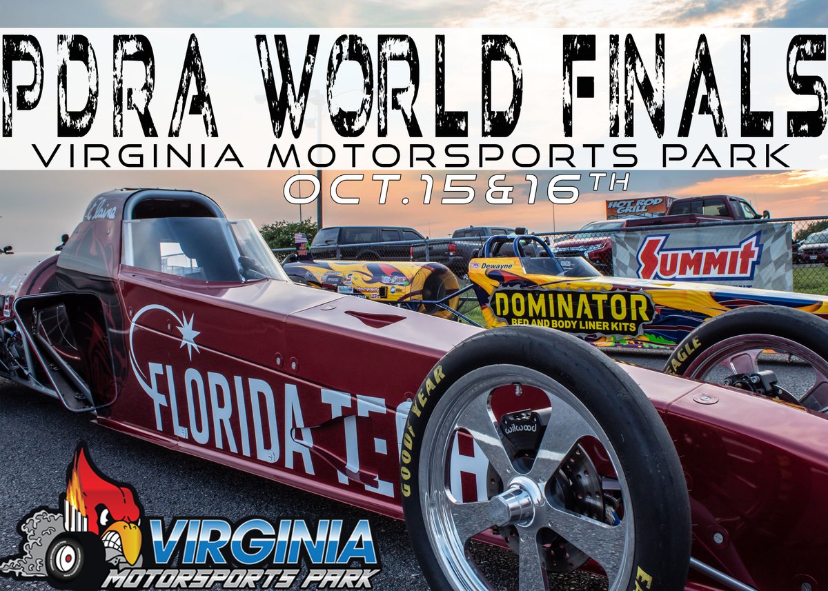 We are going racing!!! We will be at the PDRA World Finals <a href="/RaceVMP/">Virginia Motorsports Park</a> this Friday and Saturday!!!!