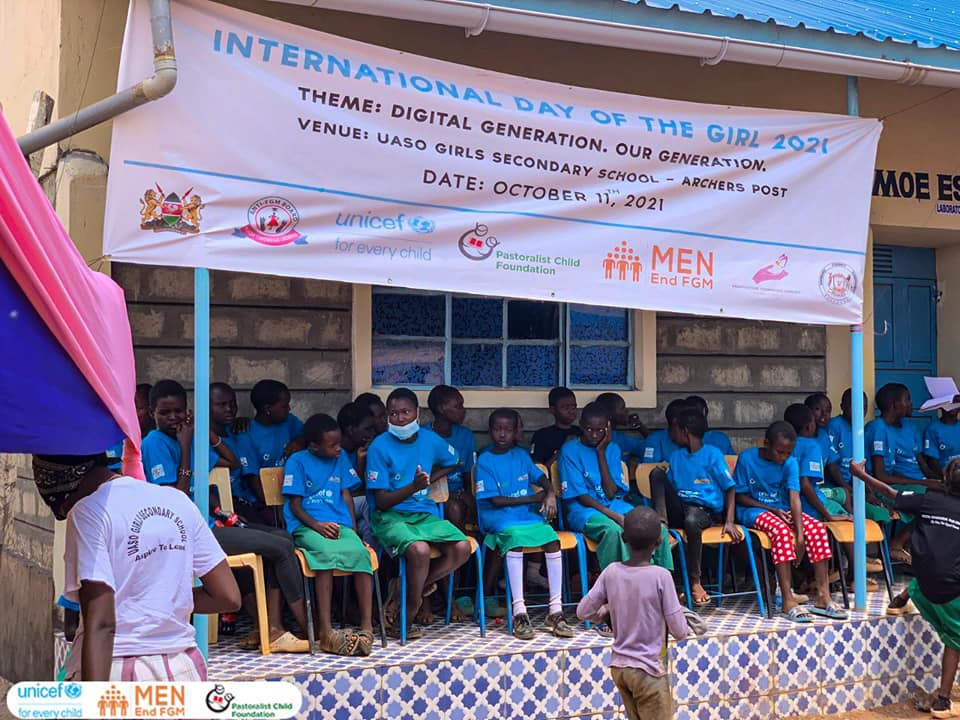 KenyaChildFund's tweet photo. Today, we are in Uaso Girls Secondary School-Samburu to commemorate the International Day of the Girl Child 2021.Themed: Digital Generation, Our Generation!
Every girl voice can change the world.
#UNICEF 
#AntiFGMBoard 
#PCF 
#EndFGM 
#BrightfuturefoundationSamburu.
#MenEndFGM https://t.co/pZ5PhkCprS