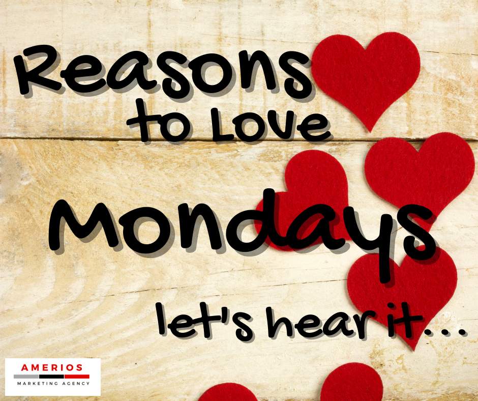 amerios's tweet image. Let&apos;s start the week with a positive spin! Share your reason to love Monday in the comments and see if someone else shares your opinion! #Monday #startoftheweek #startitoffright #happymonday #lovemonday