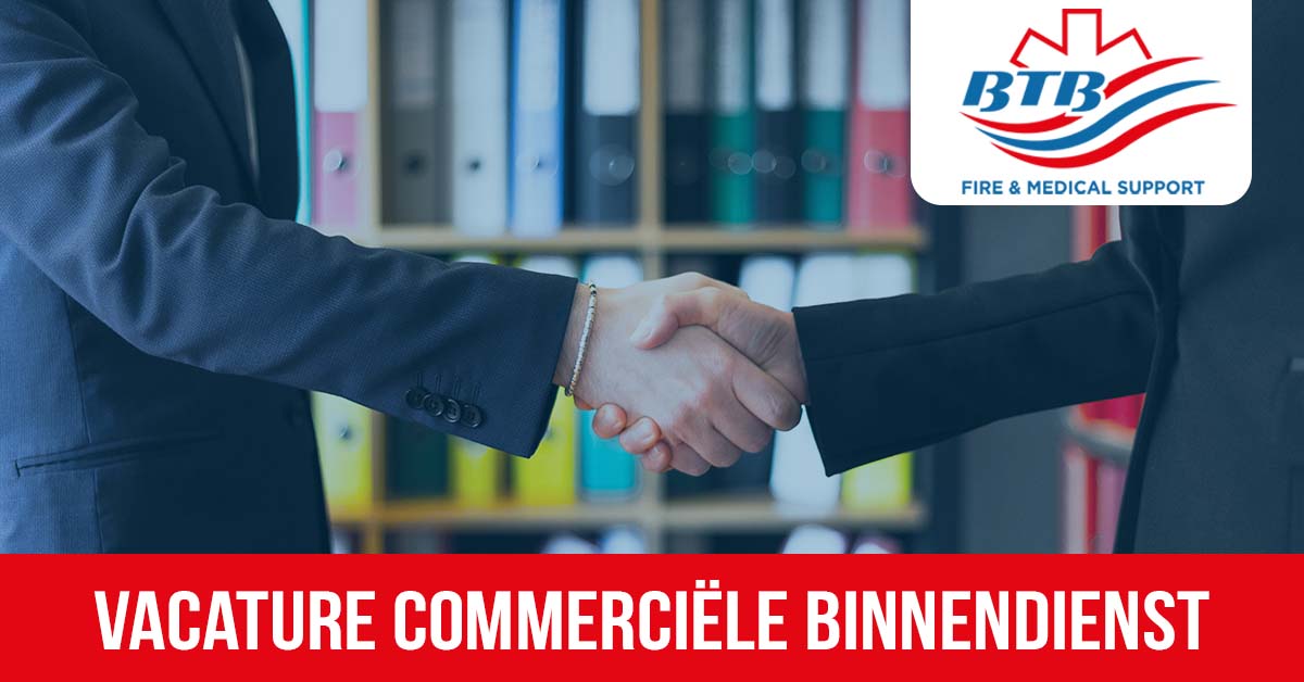 BTB is op zoek naar een medewerker commerciële binnendienst📢! Ga voor meer informatie naar onze website➡️btbfireandmedical.nl/vacatures/
