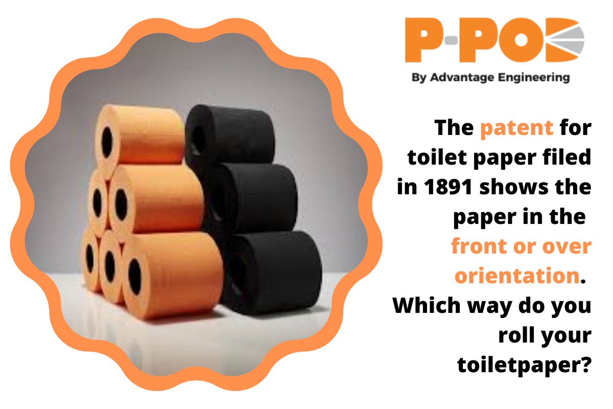 ppodinc's tweet photo. Should toilet paper be installed in over or under position? It seems it was intended to be in over position per a patent filed in 1891. In a #PPod, you choose how to place your toilet roll. Check it out here:
https://t.co/w1H23T6ROg

#PPodPortableToilets #TPdebate #UnderOrOver https://t.co/Oa416IDgjM