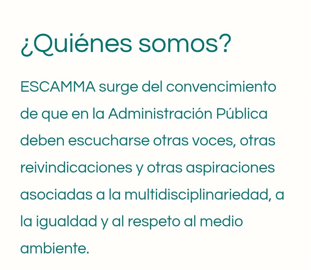 EscalasMMA's tweet photo. Este 2021 nació #ESCAMMA la Asociación Profesional de #funcionarios de OOAA de Ministerio de #MedioAmbiente porque

🗣️deben escucharse otras voces
🦾creemos en la multidisciplinariedad, 🤼#igualdad y 
💚respeto al medio ambiente

¿Te animas a formar parte? escammaa1a2@gmail.com https://t.co/YmpI8ANQGB