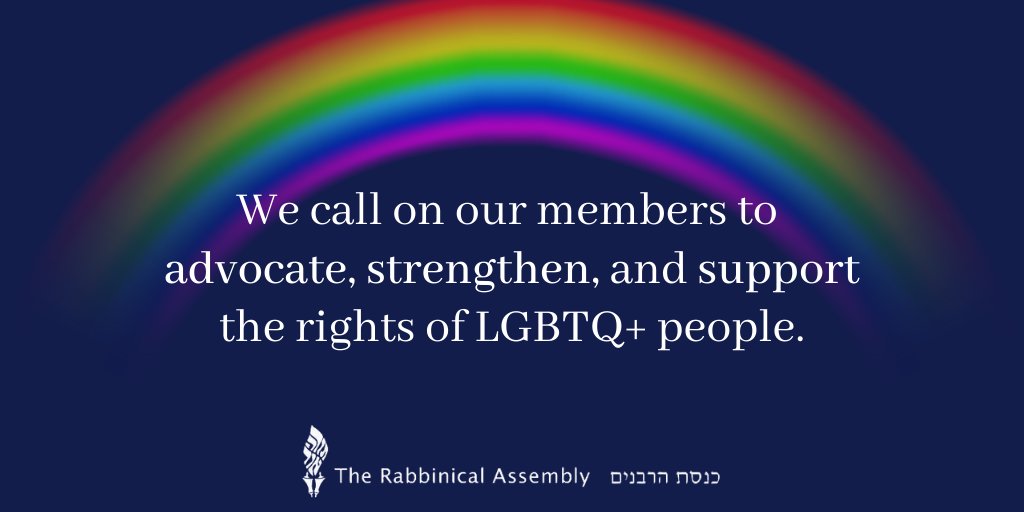 RabbiAssembly's tweet photo. On #NationalComingOutDay, we celebrate those who are able to be their authentic selves & recognize how far we have to go in the fight for equality. We call for full & equal civil rights for #LGBTQ+ people, along with safe & welcoming atmospheres for LGBTQ+ community members. https://t.co/vFxMxqb7kk