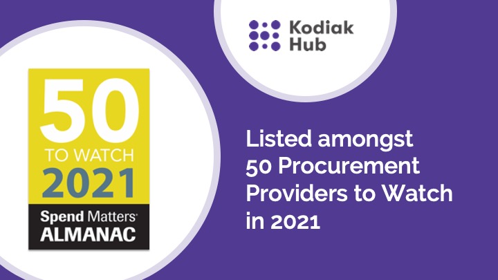 Kodiak Hub (@kodiakhub) on Twitter photo RAWR! 🐻
Two years and counting! Humbled to be added to the <a href="/spendmatters/">Spend Matters</a> 50 to Watch list for #ProcureTech vendors 🚀
Thank you to our team, customers & partners! You make this possible 👍
#SRM #SupplierManagement #Procurement RAWR! 🐻
Two years and counting! Humbled to be added to the <a href="/spendmatters/">Spend Matters</a> 50 to Watch list for #ProcureTech vendors 🚀
Thank you to our team, customers & partners! You make this possible 👍
#SRM #SupplierManagement #Procurement