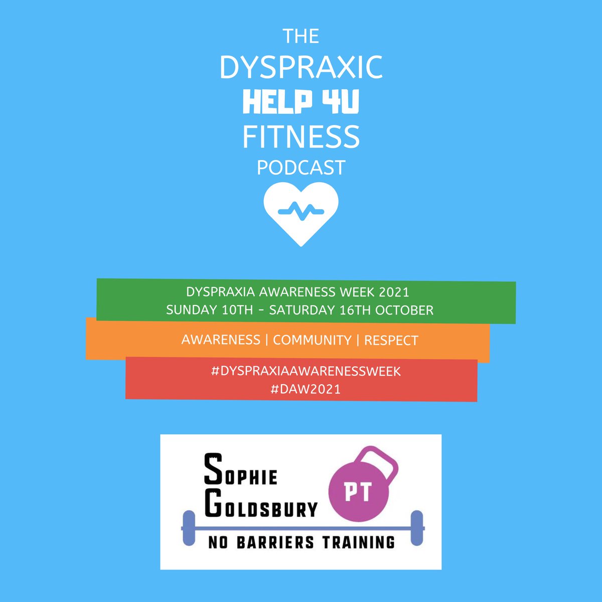 Dyspraxic Fitness (@dh4ufitness) on Twitter photo š£New Podcastš
Listen to āThe Dyspraxic Help 4U Fitness Podcastā on all major podcast providers.
Our first guest is the amazing Sophie Goldsbury from āNo Barriers Trainingā.
Brought to you in proud partnership with <a href="/DyspraxiaMag/">Dyspraxia Magazine</a> and <a href="/DyspraxicAlly/">Dyspraxic Alliance</a> for #DAW2021 š£New Podcastš
Listen to āThe Dyspraxic Help 4U Fitness Podcastā on all major podcast providers.
Our first guest is the amazing Sophie Goldsbury from āNo Barriers Trainingā.
Brought to you in proud partnership with <a href="/DyspraxiaMag/">Dyspraxia Magazine</a> and <a href="/DyspraxicAlly/">Dyspraxic Alliance</a> for #DAW2021