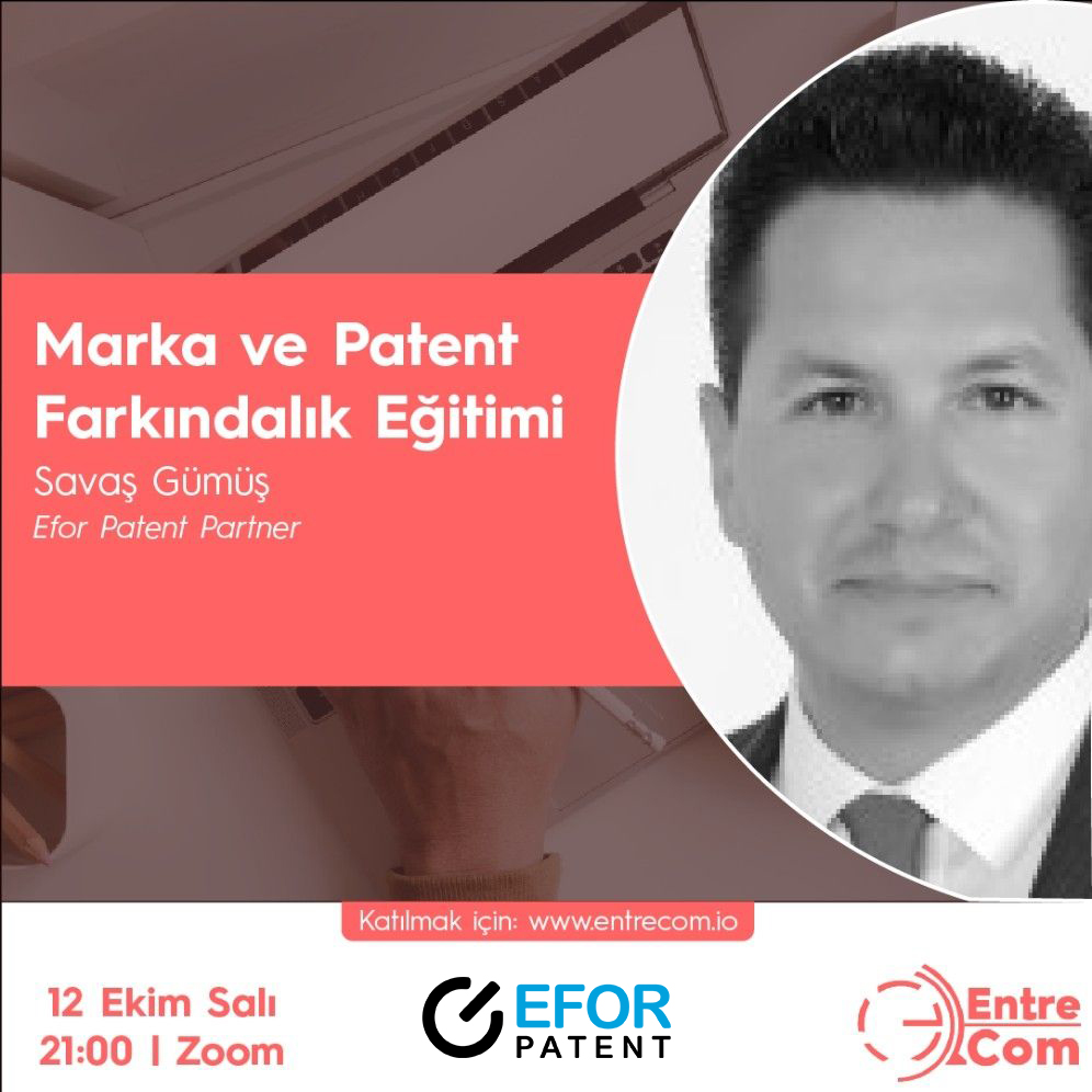 EforPatent's tweet photo. 12 Ekim Salı Akşamı saat 21.00’de Savas GUMUS ’ten Marka ve Patent Farkındalık Eğitimini dinliyor olacağız.
Katılmak için: https://t.co/xnK5bNBK1l
#entrecom #girişim #girişimcilik #marka #patent #farkındalık #dijital #eğitim #etkinlik #buluşma #markalaşma https://t.co/a4EQ67cD4o