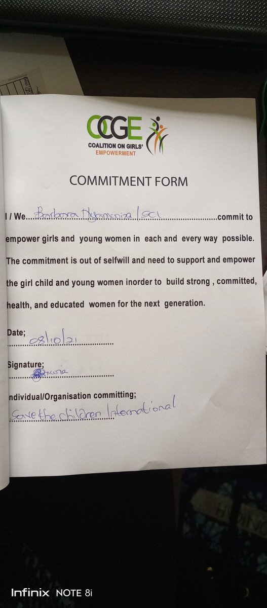 @cogeUG 7th conference Barbra committed and we take this opportunity to ask you friends to commit and end the escalating teenager pregnancies @bakwangira @rita_atukwasa @WEGCDA3 @BrightPhiona @ICRW @resilientgalsUg @CSBAGUGANDA @KIFAD @UN_Women @KasiitaMark