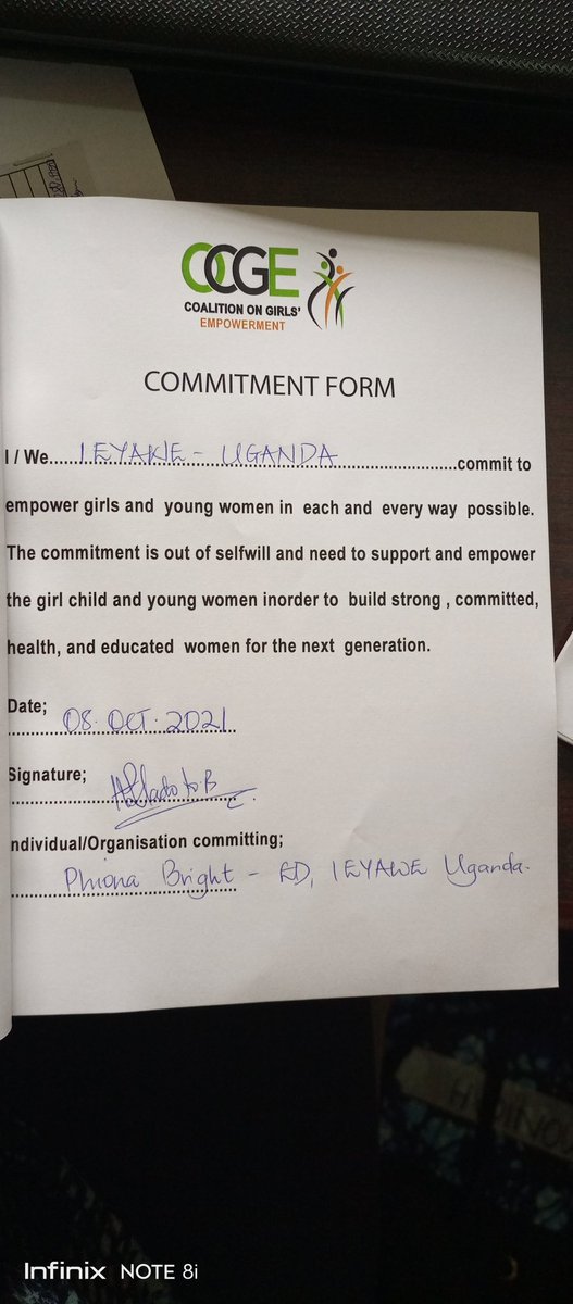 @cogeUG we committed and we are not about to keep quite about the concerns of young women and girls @flaviakalule @WEGCDA3 @BrightPhiona @MillyNakawooya @UrgentAct @JOYFORCHILDREN @GirlsNotBrides @cgc_uganda @CSBAGUGANDA @uwonet @resilientgalsUg @JAkakikunda