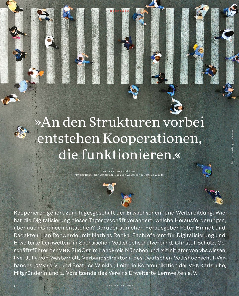 DIE_Bonn's tweet photo. In #weiter_bilden 3/21 diskutieren M. Repka (Sächs. vhs-Verband), C. Schulz (@vhs_suedost @liveVhs), J. v. Westerholt (@vhs_dachverband) &amp; B. Winkler (@vhsKarlsruhe @ELW_VHS), wie #Digitalisierung #Kooperationen beeinflusst.  https://t.co/c6ozkkNxTb #Erwachsenenbildung @wbv_de https://t.co/cV8SZ6UGzO