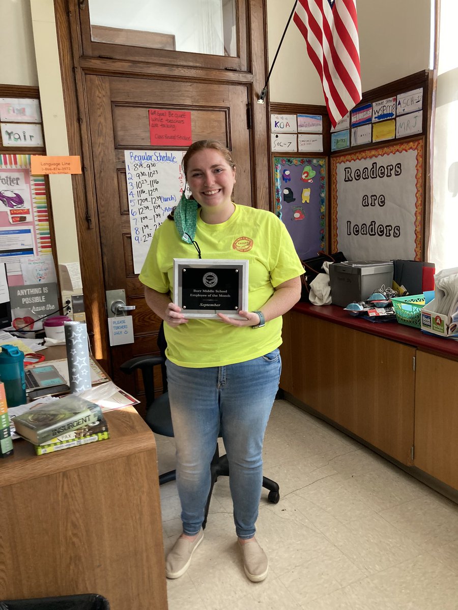 BurrHps's tweet image. We had our 1st student of the month celebration on Friday and these two incredible staff members were voted as staff member and teacher of the month for September! We are so thankful for Mr. Dones and Ms. Merritt! #weSOAR #modelingexpectations #BurrEagles