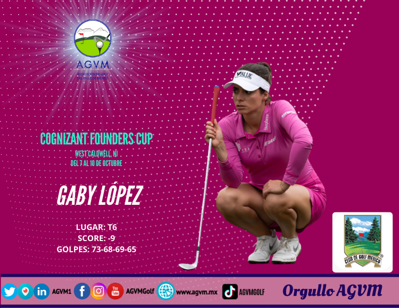 AGVM1's tweet photo. #AGVM | Resultados final de las golfistas del Valle de México jugaron el "COGNIZANT FOUNDERS CUP", torneo de la LPGA
👏🏾🏅🤩⛳😎
#OrgulloAGVM
#GabyLopez #MariaFassi #AlbaneValenzuela
Más inf 👉🏾 https://t.co/wBG61sRsmi https://t.co/NYmo0RM7ns