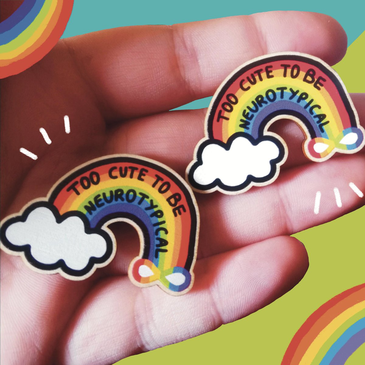 SaltedGayFish's tweet photo. Too cute to be Neurotypical wooden pins now available!
(uk only shares and retweets appricated!)
Check out the link below! Etsy shop in my profile! ❤️🌈 https://t.co/djBeVUmN2l