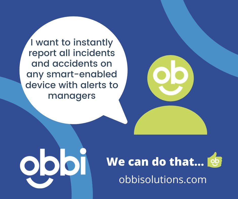 Do you want to instantly report all incidents and accidents on any smart-enabled device with alerts to managers? 📲

🌍 obbisolutions.com
 📩 hello@obbisolutions.com
📞 02890 388036

#compliancemanagement #compliancesoftware #safetysoftware