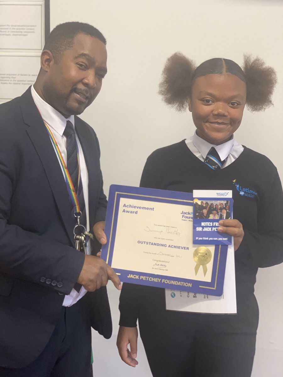 Well done to T1 winner of the <a href="/JPFoundation/">Jack Petchey Fdn</a> award. A remarkable achievement in such a short space of time with us. Well done SH! #OATLondon