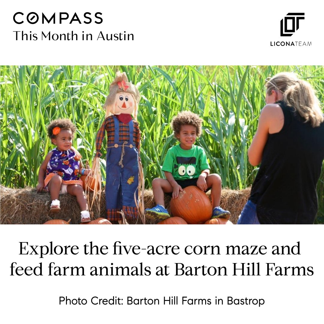 LiconaTeam's tweet image. Head on down to the farm for some old-fashioned harvest fun! Explore the five-acre corn maze and feed the farm animals at Barton Hill Farms in Bastrop. Open thru November 7th. 

#pumpkinpatch #fallinaustin