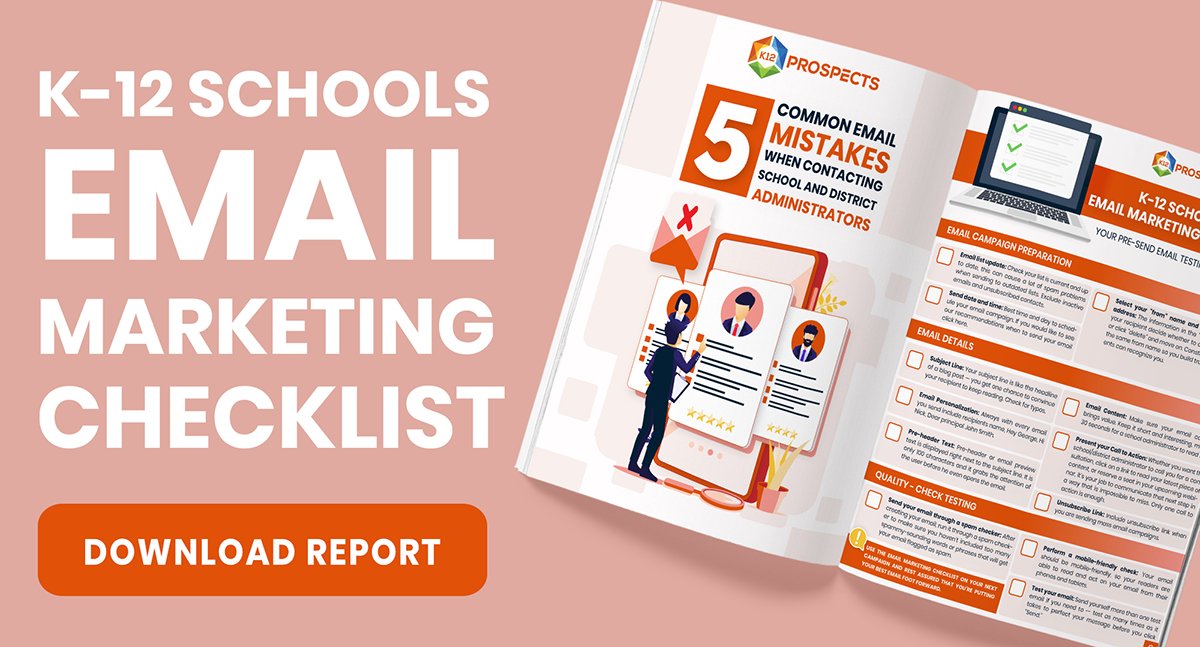 K12Prospects's tweet photo. Don�t let simple mistakes undo all your email marketing work. Reaching the right school administrators is easier than you think. https://t.co/IR9rIptYqT
#computing #contest #cooltool #cosn2020 #createimpact https://t.co/StCLBLptPV