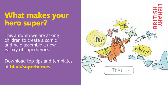 BL_Learning's tweet photo. This autumn, we're asking children to create their own comics starring heroes of all sorts – whether they have the power to fly, save forests or make someone smile. 

Share their work tagging @BL_Learning before 30 Nov for a chance to win book tokens!
https://t.co/cqYqJFpHLw https://t.co/BUsKuqeFjb